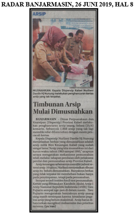 Timbunan Arsip Mulai Di Musnahkan